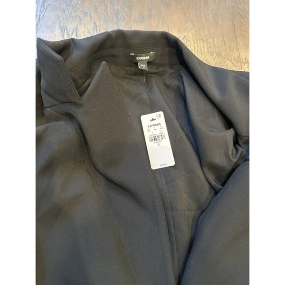 Nwt Express Men's black Topcoat plush collar - xl - Picture 3 of 4